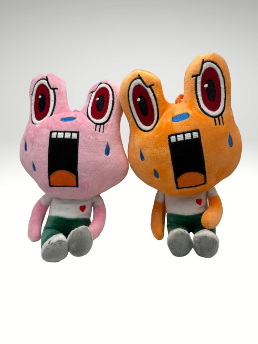 Orange & Pink Fan Made Horror Theme 10in Stuffie Screaming Frogs (SKU: 731TO)